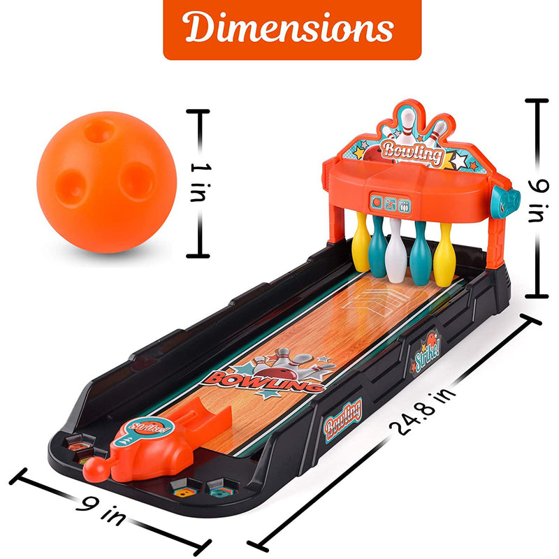 Mini Bowling Game Set Tabletop Practice Toy for Kids Toys & Games - DailySale