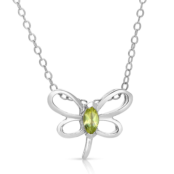 Mini Butterfly Necklace With Genuine Stone Necklaces - DailySale