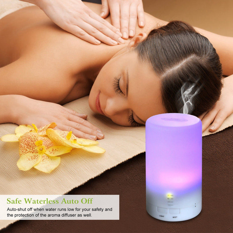 Mini Cool Mist Humidifier with 7 Color LED Lights Wellness - DailySale