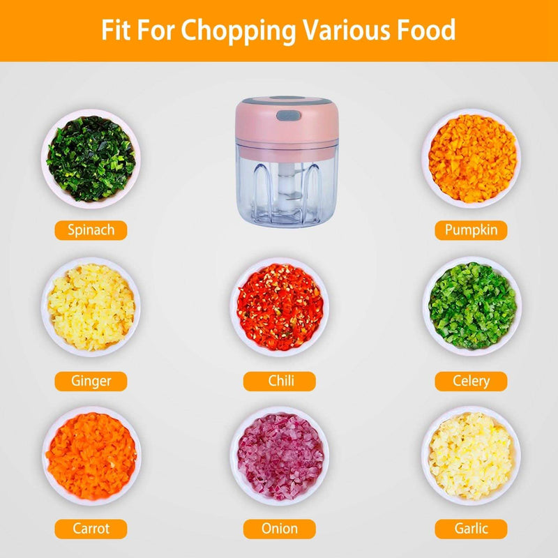Mini Electric Cordless Garlic Chopper Kitchen Tools & Gadgets - DailySale