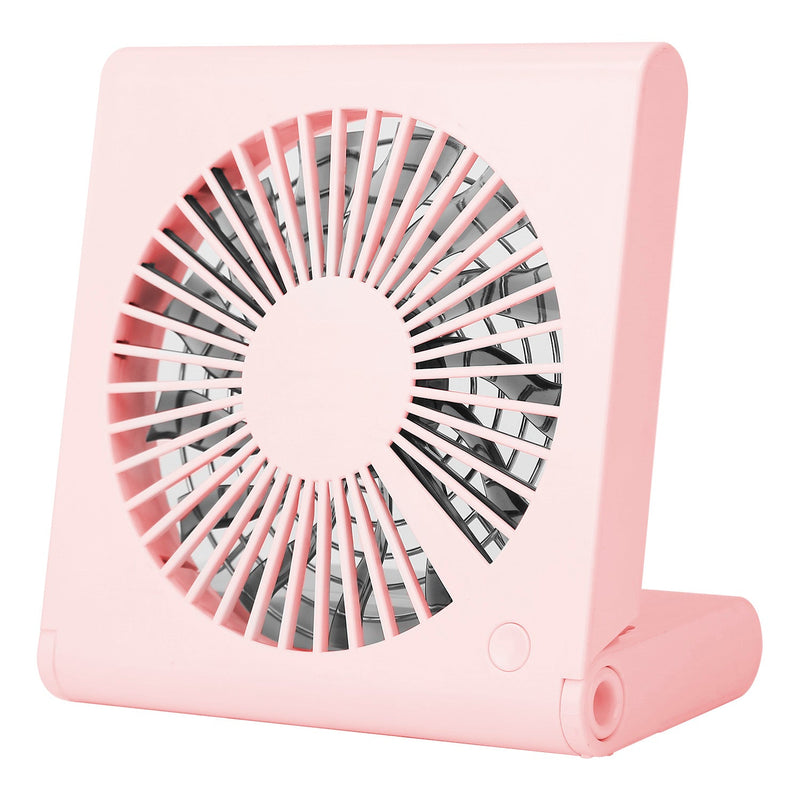 Mini Electric Desk Fan USB Rechargeable Household Appliances Pink - DailySale