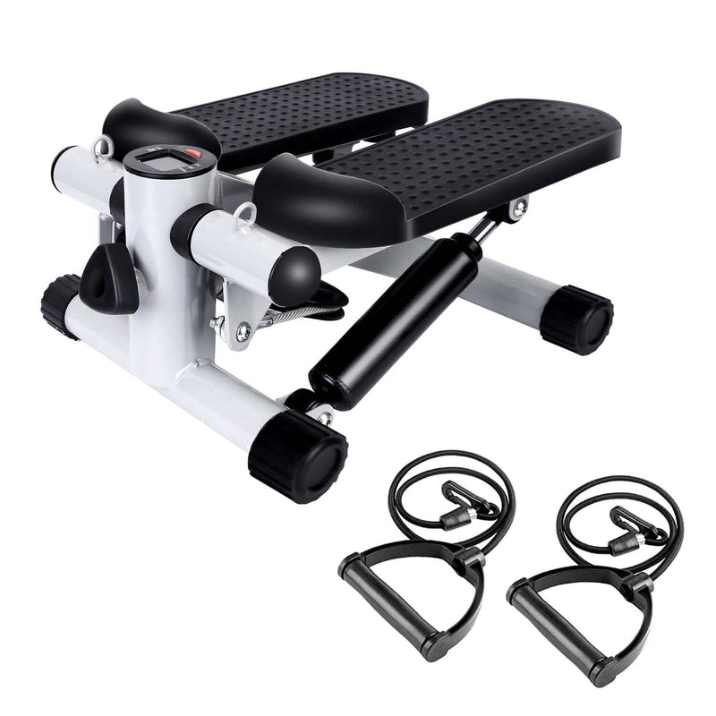 Mini Fitness Stepper with 2 Resistance Bands LCD Monitor Fitness - DailySale