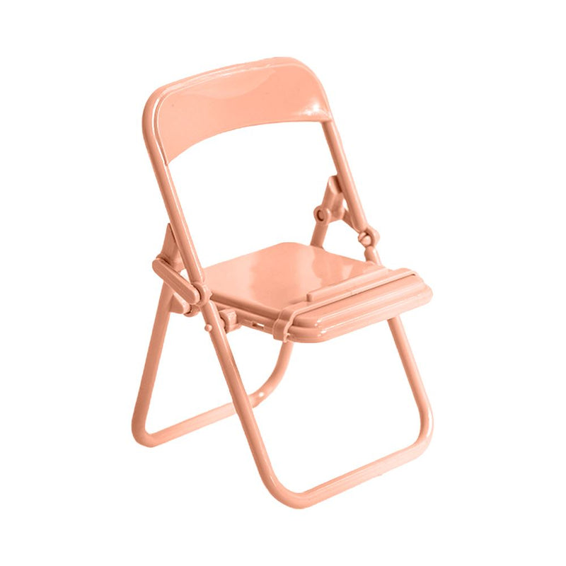 Mini Folding Chair Phone Holder Mobile Accessories Peach - DailySale