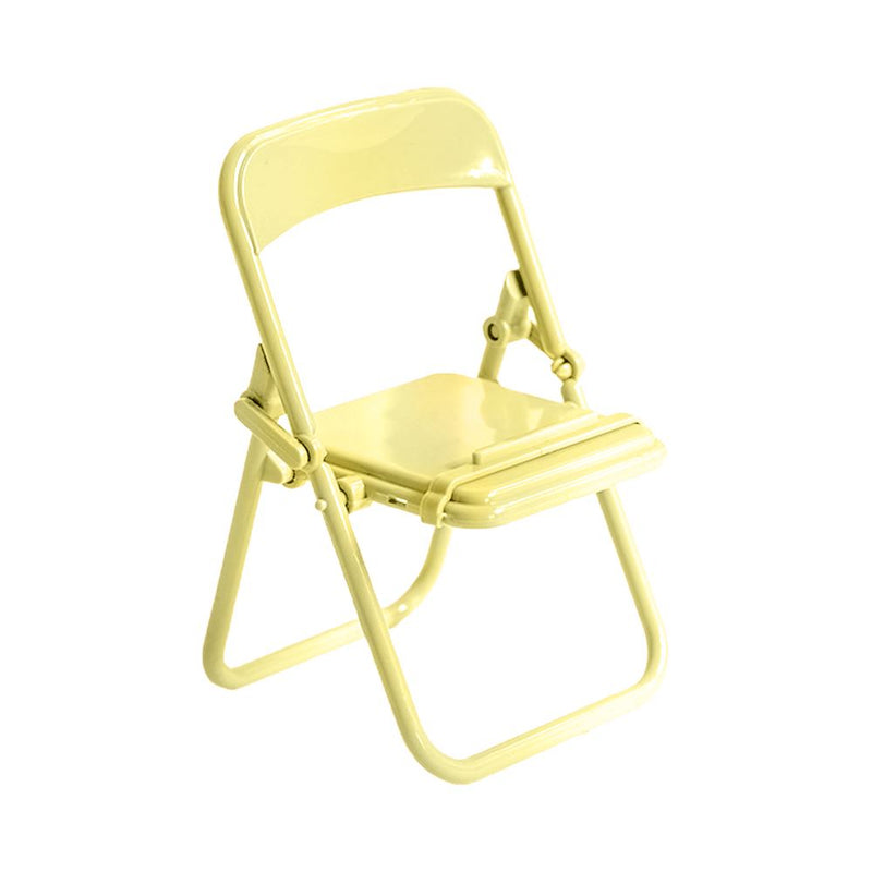 Mini Folding Chair Phone Holder Mobile Accessories Yellow - DailySale