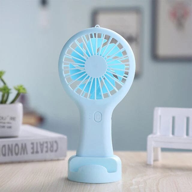 Mini Handheld Fan Everything Else Blue - DailySale