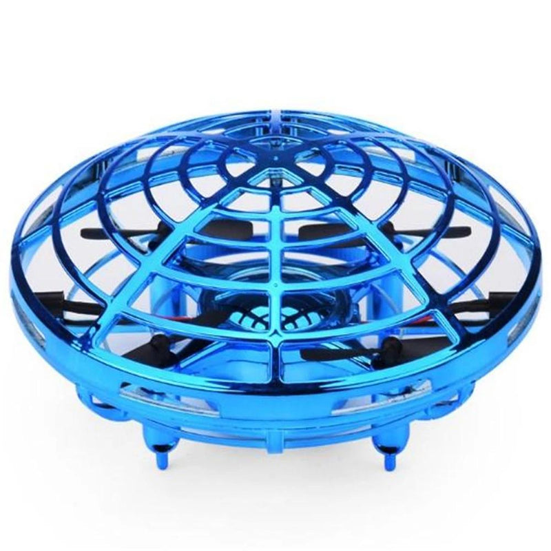 Mini Helicopter UFO RC Drone Infraed Hand Sensing Aircraft Cameras & Drones Blue - DailySale