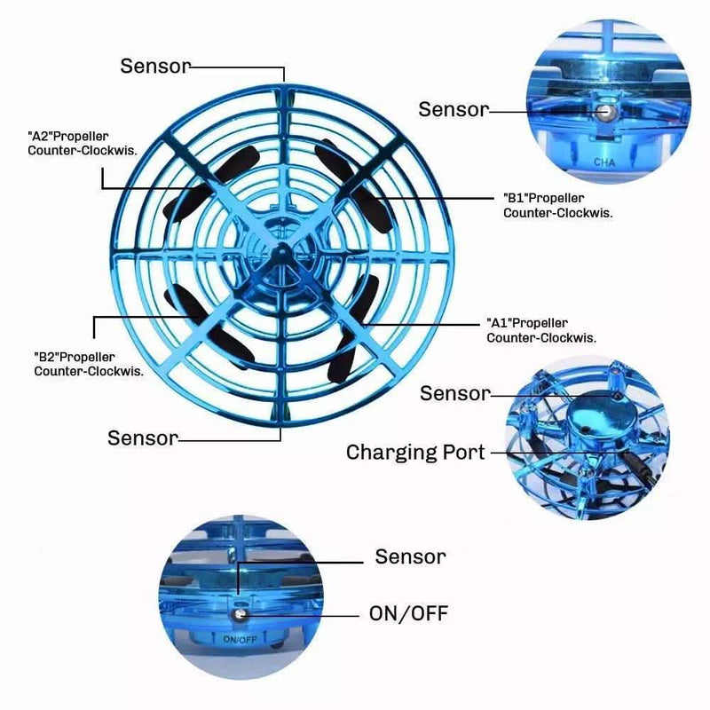 Mini Helicopter UFO RC Drone Infraed Hand Sensing Aircraft Cameras & Drones - DailySale