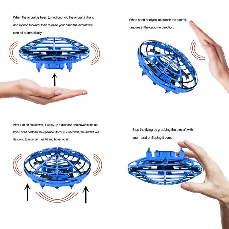 Mini Helicopter UFO RC Drone Infraed Hand Sensing Aircraft Cameras & Drones - DailySale
