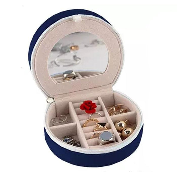 Mini Portable Travel Jewelry Box & Jewelry Organizer Closet & Storage Blue - DailySale