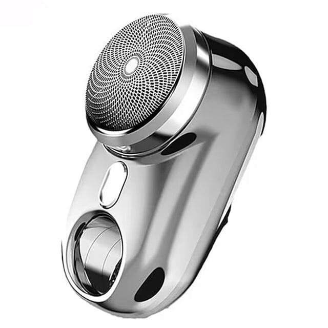 Mini-Shave Portable Electric Shaver for Men Men's Grooming Silver - DailySale
