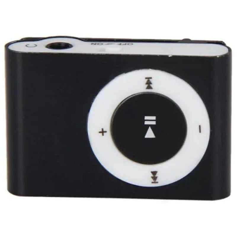 Mini Shuffling MP3 Player with USB Cable and Headphones Gadgets & Accessories Black - DailySale