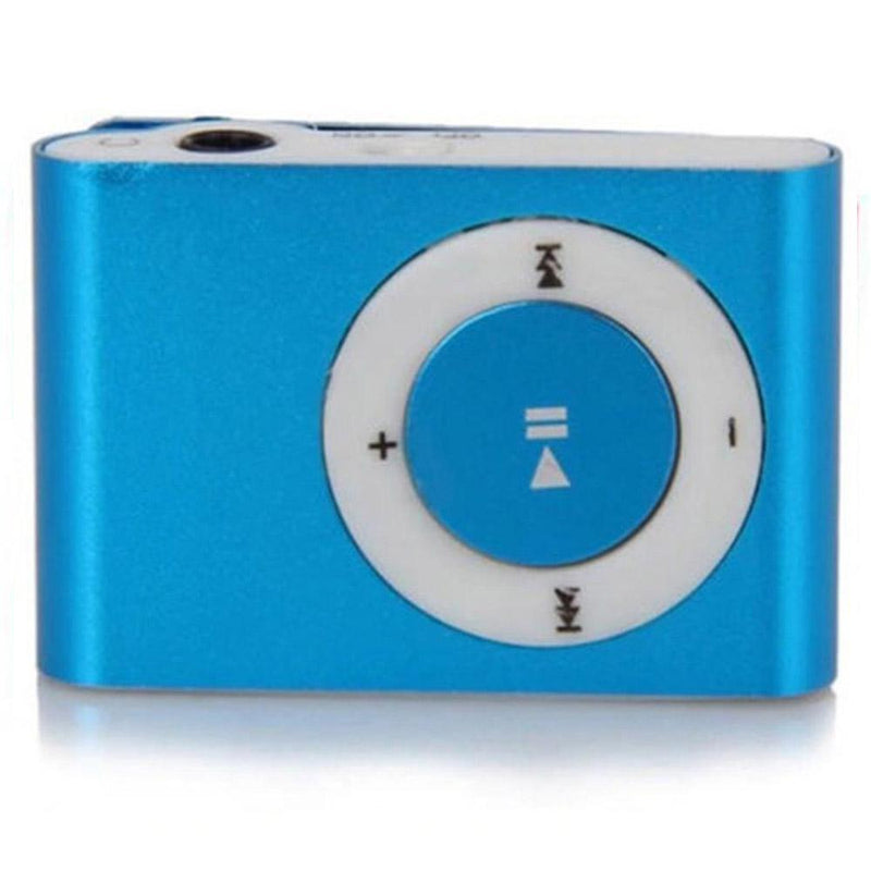 Mini Shuffling MP3 Player with USB Cable and Headphones Gadgets & Accessories Blue - DailySale