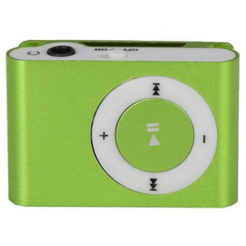 Mini Shuffling MP3 Player with USB Cable and Headphones Gadgets & Accessories Green - DailySale