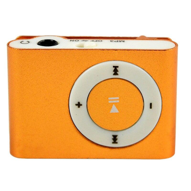 Mini Shuffling MP3 Player with USB Cable and Headphones Gadgets & Accessories Orange - DailySale
