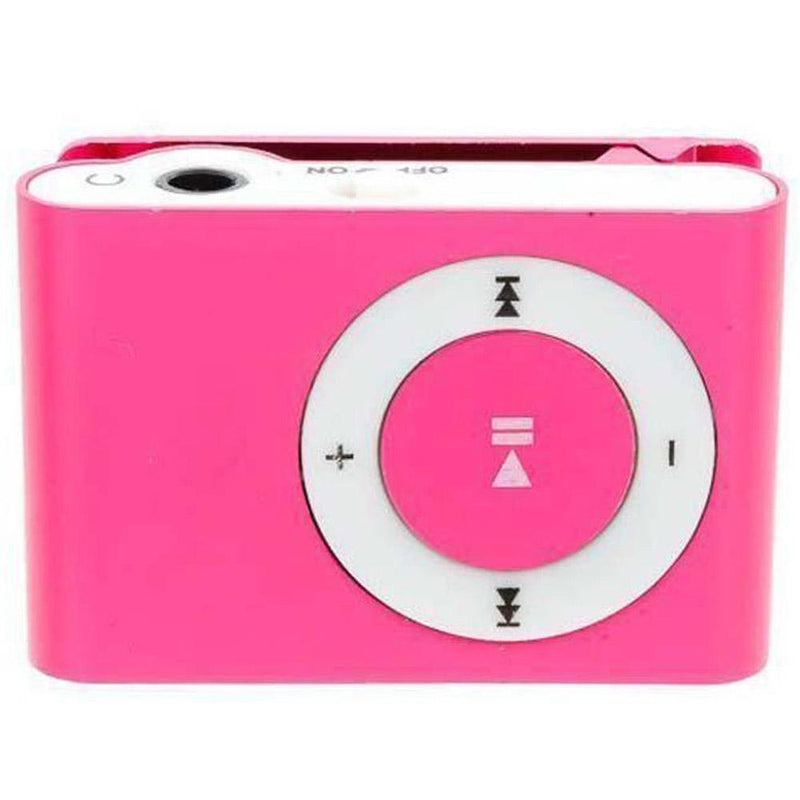 Mini Shuffling MP3 Player with USB Cable and Headphones Gadgets & Accessories Pink - DailySale