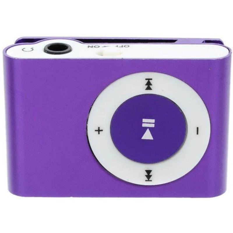 Mini Shuffling MP3 Player with USB Cable and Headphones Gadgets & Accessories Purple - DailySale