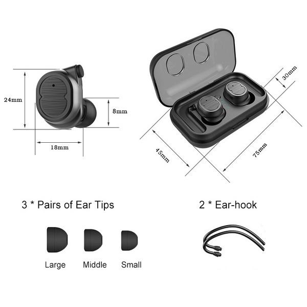 Mini True Wireless Earbuds TWS Touch Control Bluetooth 5.0 Headphone Headphones - DailySale