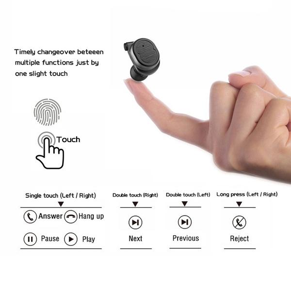 Mini True Wireless Earbuds TWS Touch Control Bluetooth 5.0 Headphone Headphones - DailySale