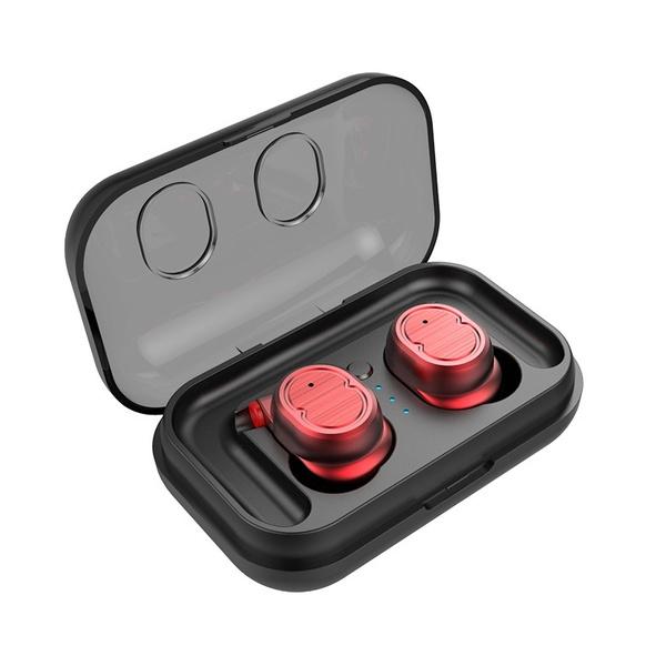 Mini True Wireless Earbuds TWS Touch Control Bluetooth 5.0 Headphone Headphones Red - DailySale