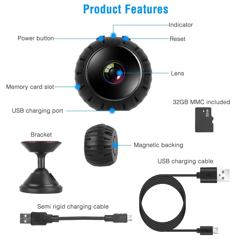Mini Wireless Camera Wifi IR Night Vision HD 1080P Home Security Smart Home & Security - DailySale