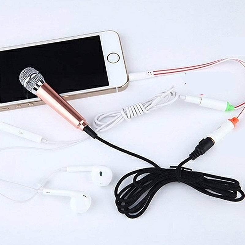 Miniature Metal Microphone for Karaoke with 3.5 mm Universal Cable Gadgets & Accessories - DailySale