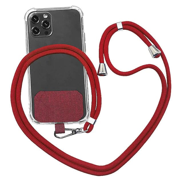 Mobile Phone Case Lanyard Mobile Accessories Red - DailySale