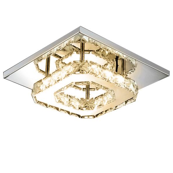Modern LED Crystal Ceiling Lamp Lighting & Decor Warm White - DailySale