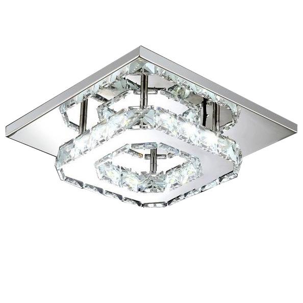 Modern LED Crystal Ceiling Lamp Lighting & Decor White - DailySale