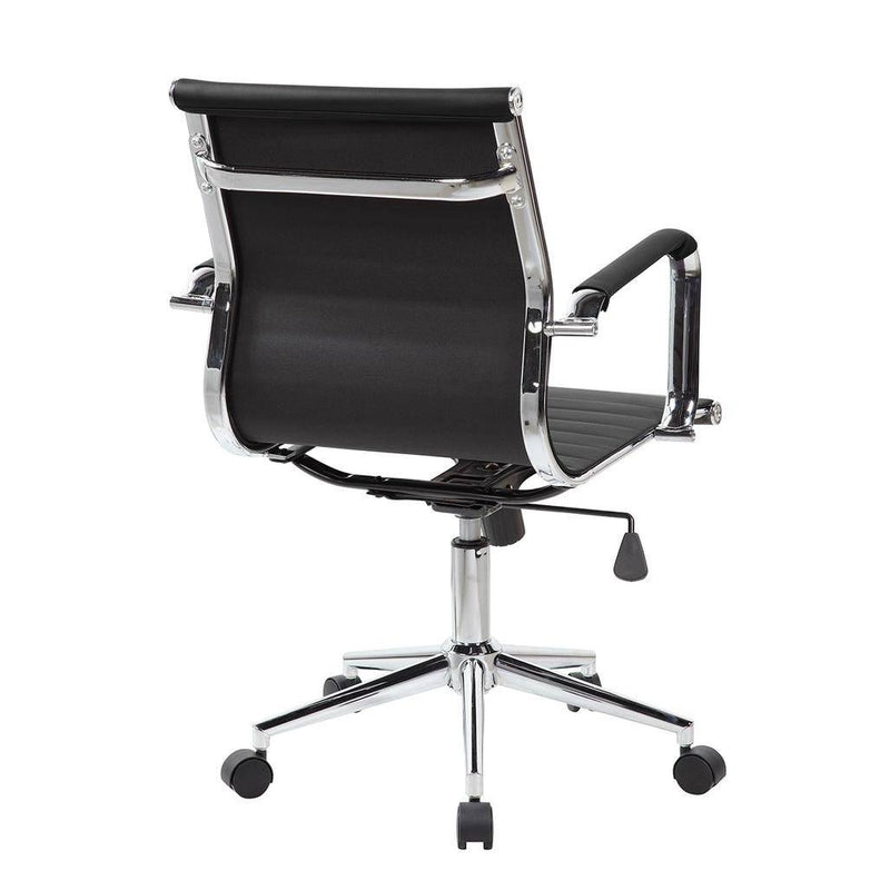 Modern Medium Back Executive Office Chair - Black Everything Else - DailySale