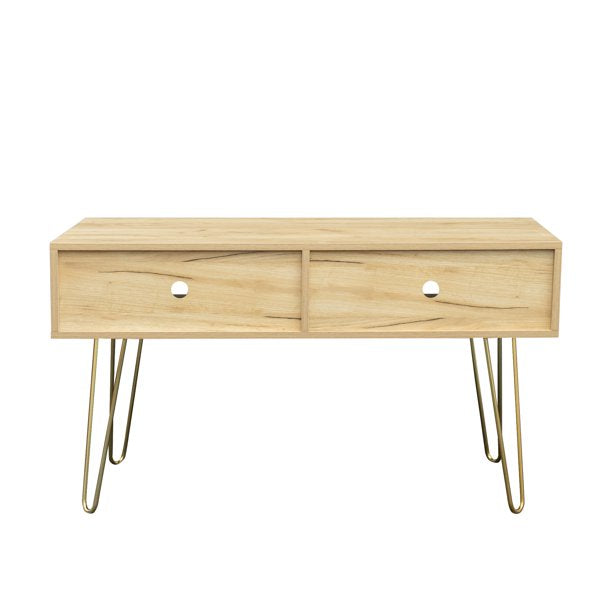 Modern Wood TV Stand Console Table Furniture & Decor Natural - DailySale