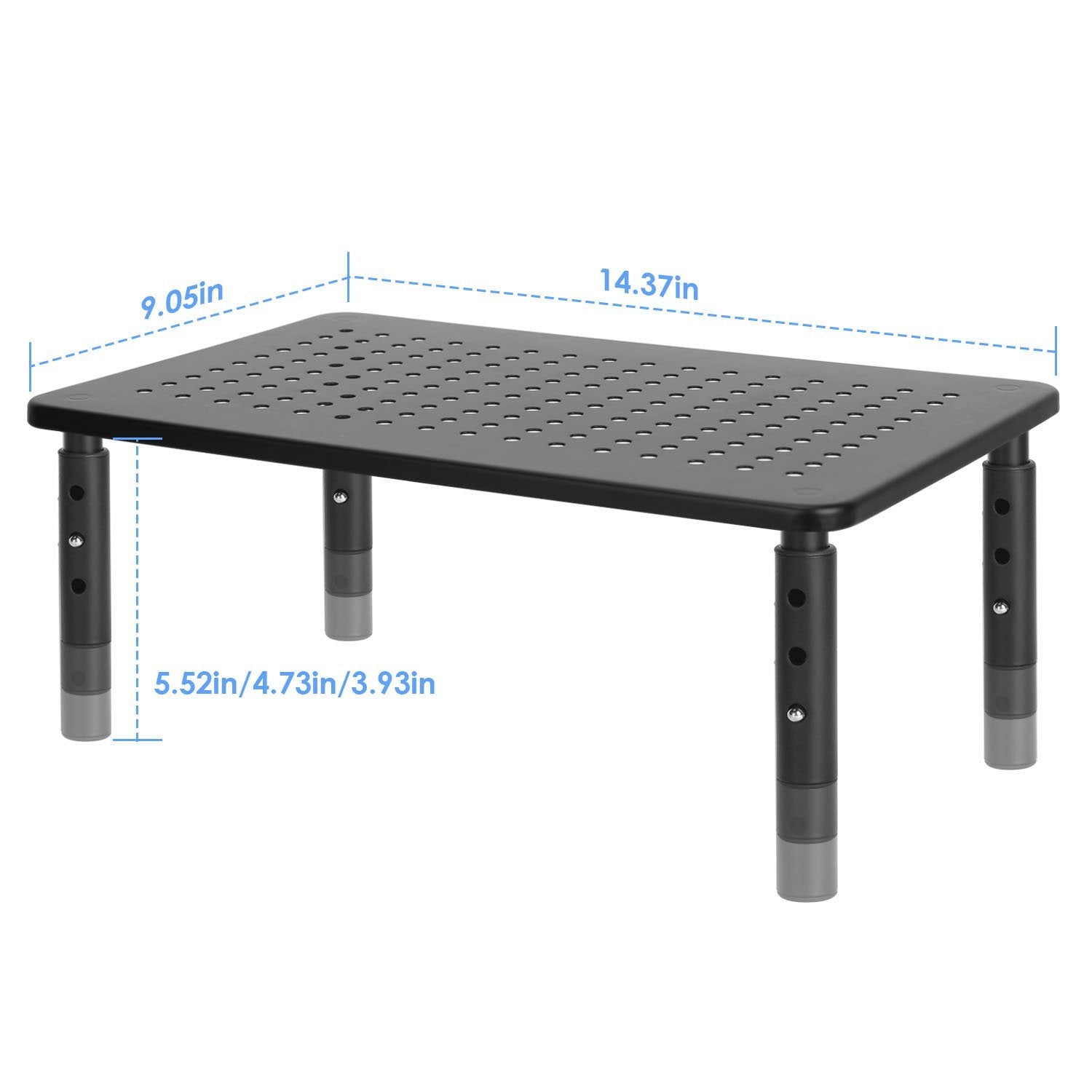 Monitor Stand Riser 3 Height Adjustable Desk Computer Accessories - DailySale