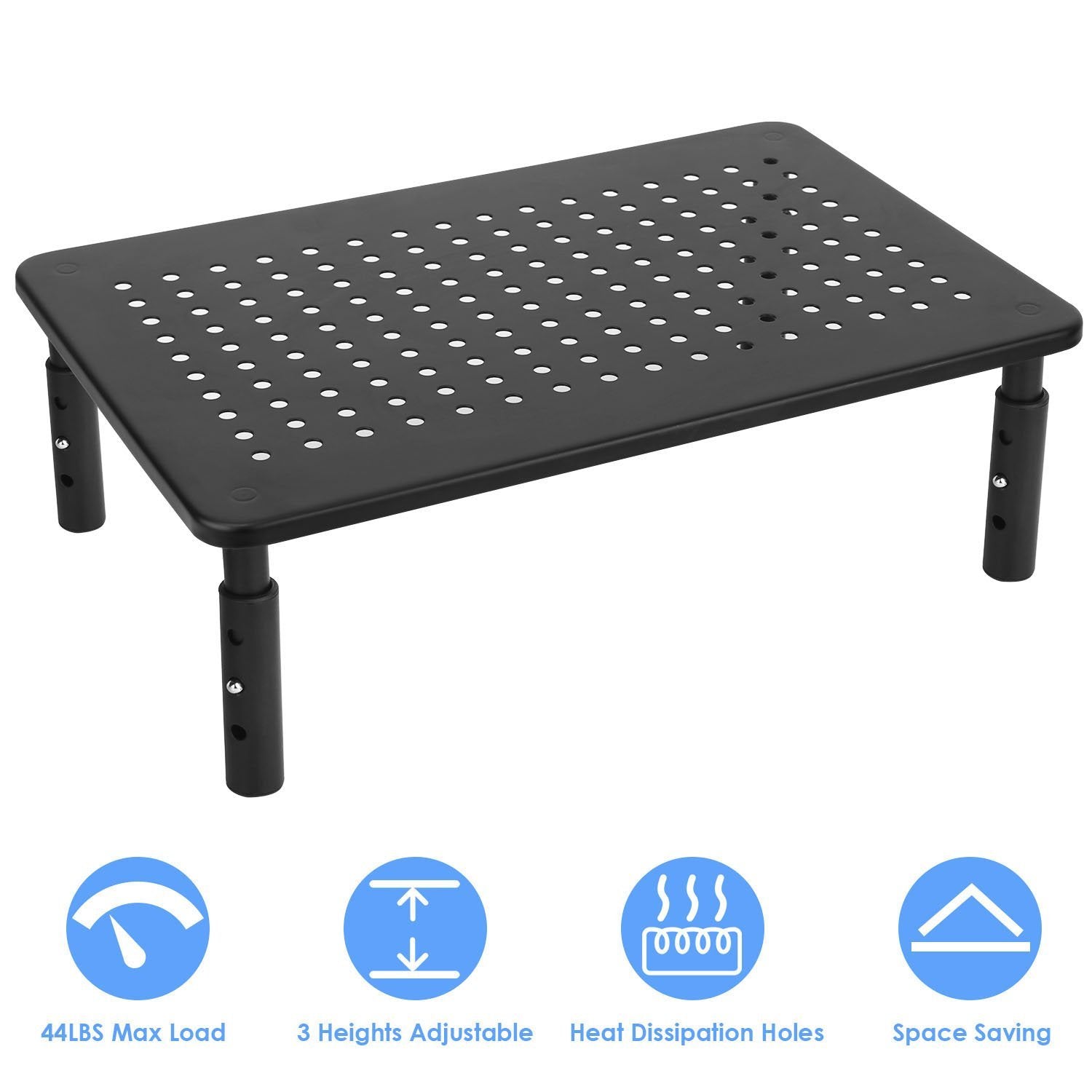 Monitor Stand Riser 3 Height Adjustable Desk Computer Accessories - DailySale