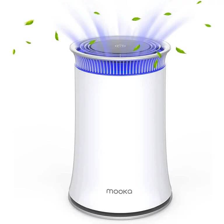 MOOKA Air Purifier for Rooms up to 540sqft with True HEPA & Activated