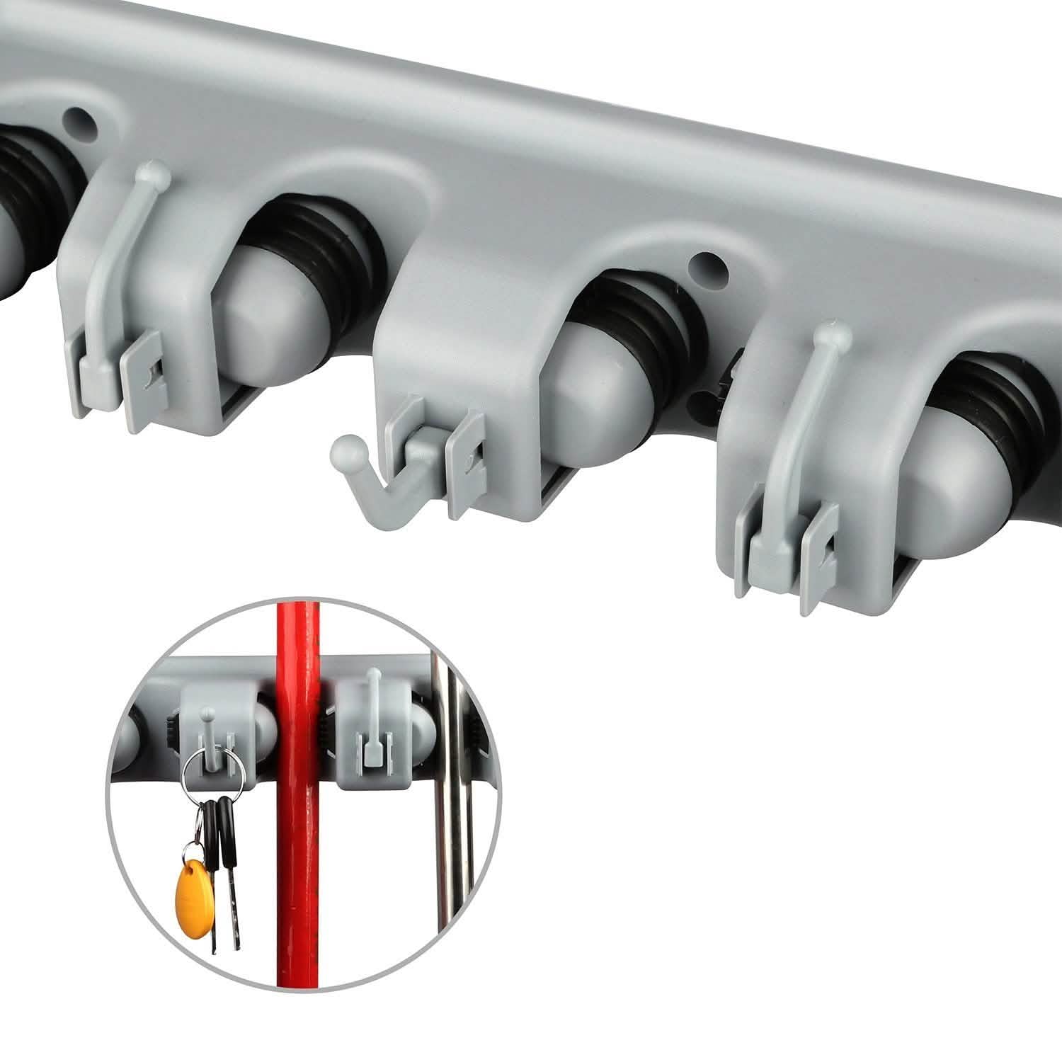 Mop Holder Wall Mount Hanger Organizer Storage Closet & Storage - DailySale