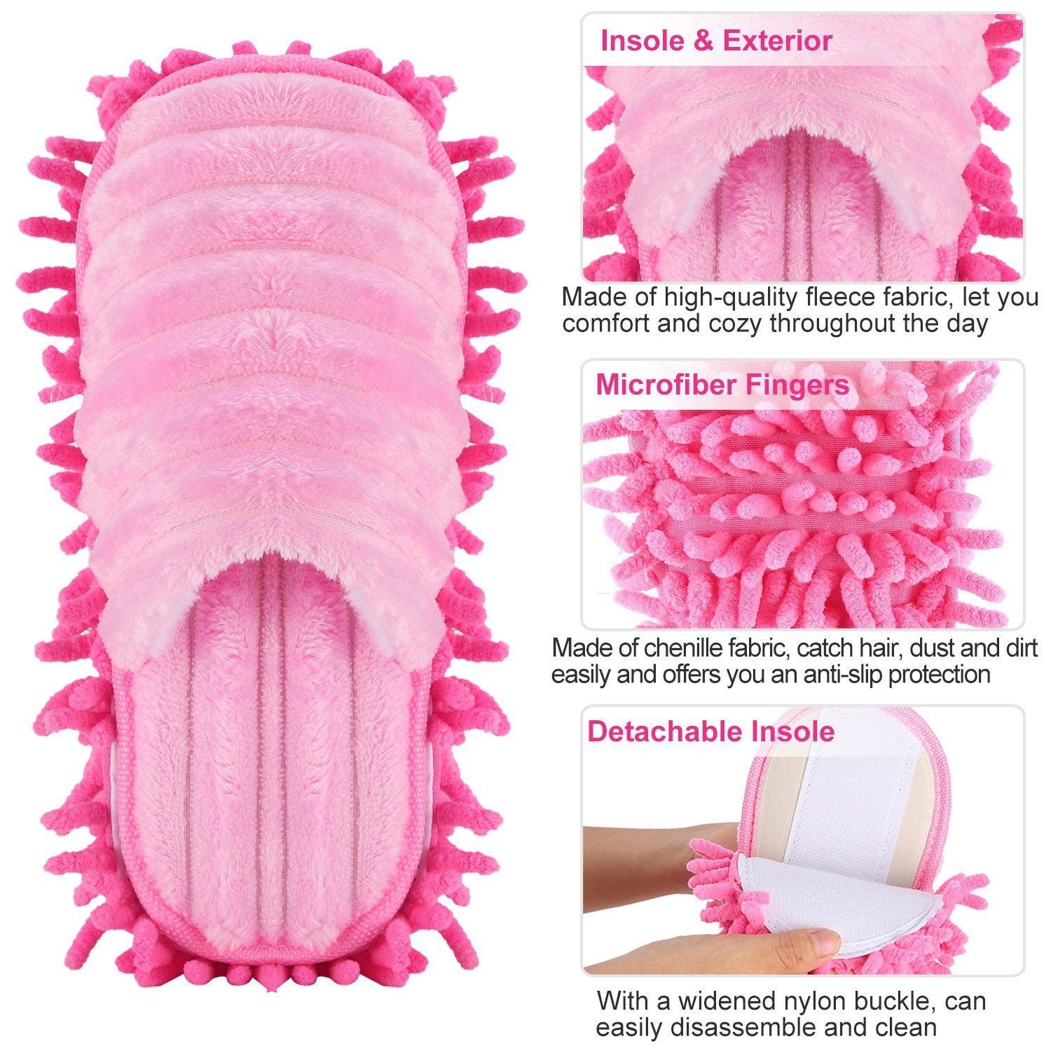 Mop Slippers Unisex Detachable Household Appliances - DailySale