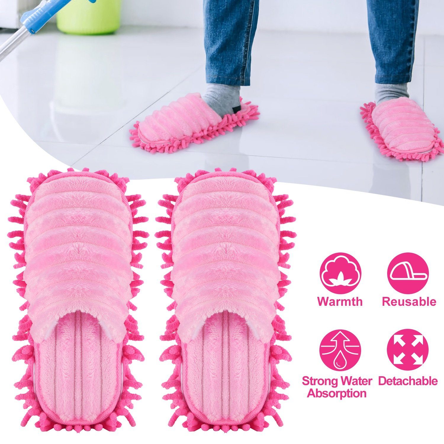 Mop Slippers Unisex Detachable Household Appliances - DailySale