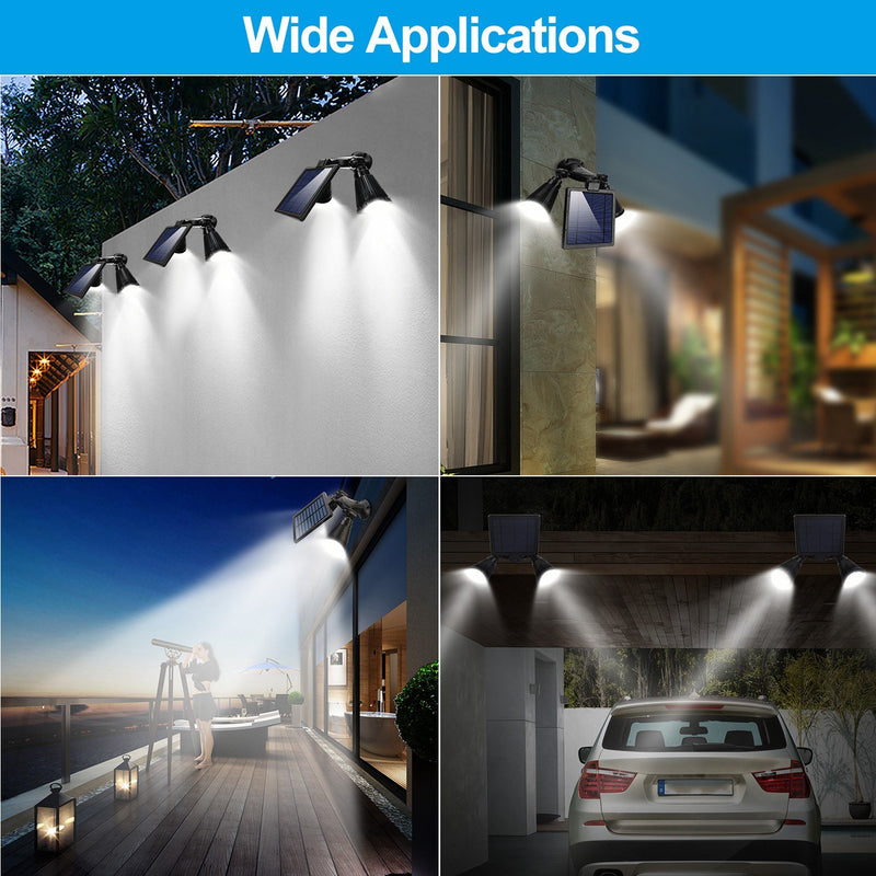 Motion Sensor Spotlights 2000lm Security Lights with Dual Head 360 Degree Rotatable Outdoor Lighting - DailySale