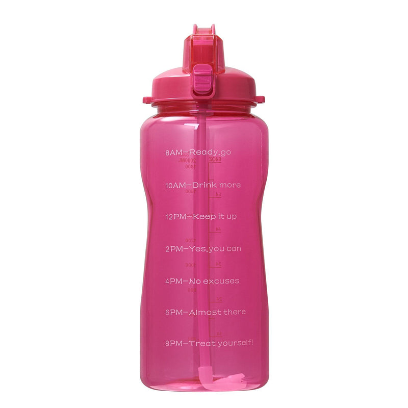Motivational Time Marker 64 oz. Water Bottle Sports & Outdoors Pink - DailySale