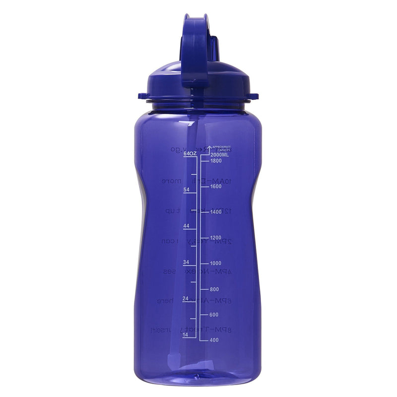 Motivational Time Marker 64 oz. Water Bottle Sports & Outdoors Purple - DailySale