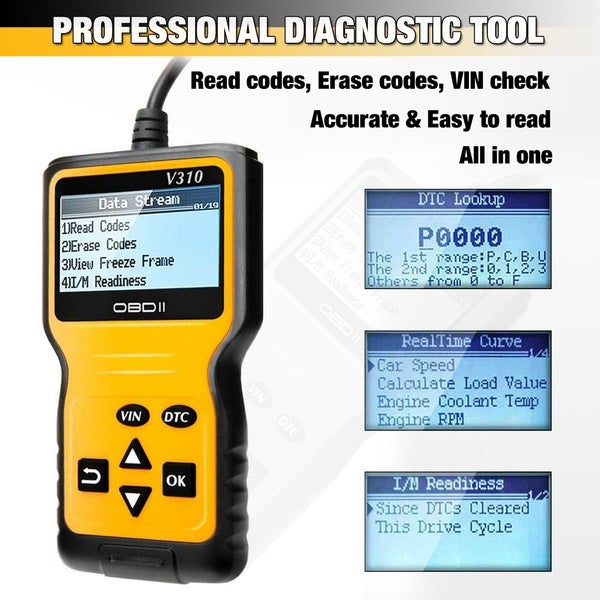 MOTOPOWER MP69033 OBD2 Scanner Universal Car Engine Fault Code Reader Automotive - DailySale