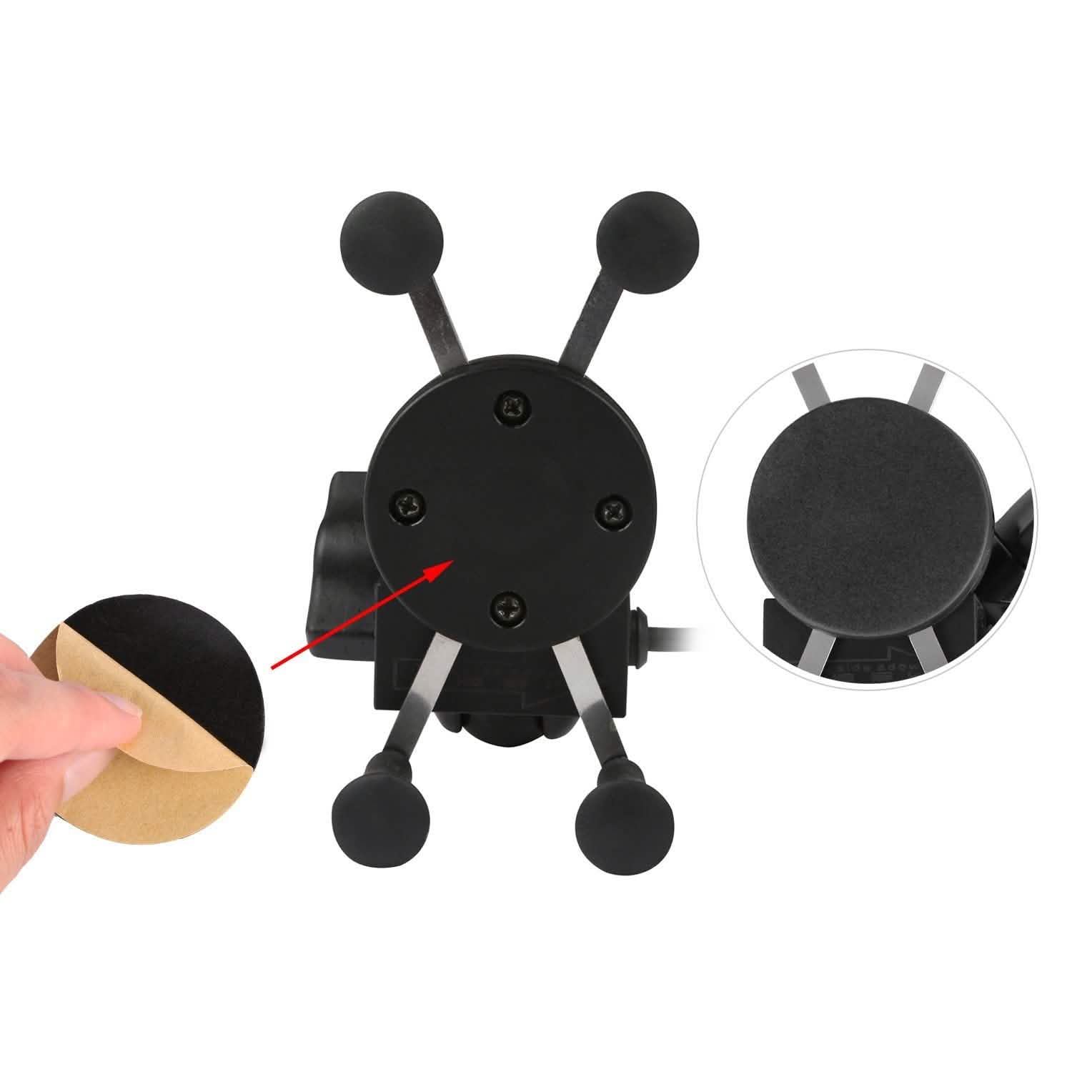 Motorcycle Handlebar Mount Holder with USB Charger Sports & Outdoors - DailySale