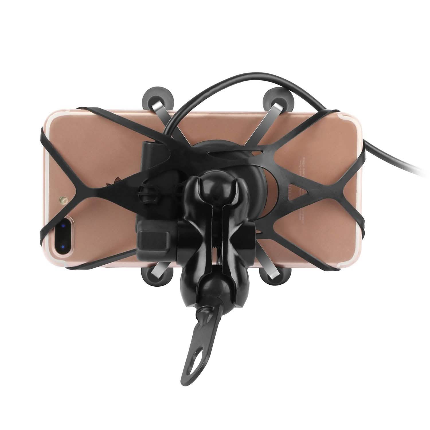 Motorcycle Handlebar Mount Holder with USB Charger Sports & Outdoors - DailySale