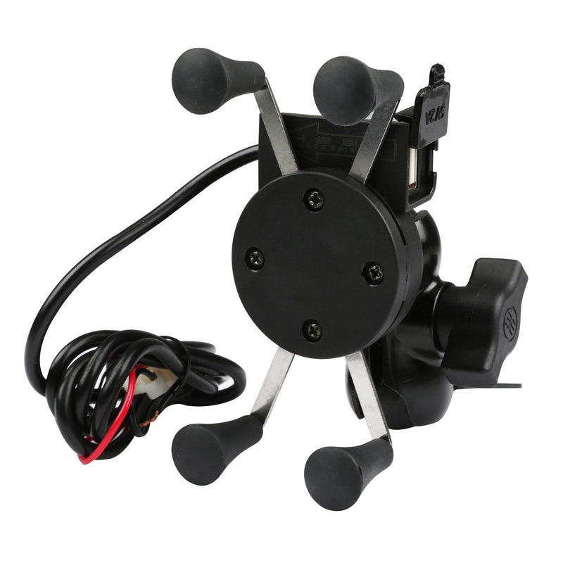 Motorcycle Handlebar Mount Holder with USB Charger Sports & Outdoors - DailySale