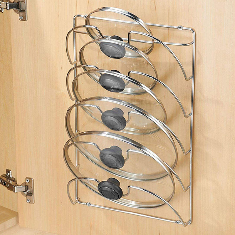 Mounted Pot Lid Rack Pot Cover Organizer Kitchen & Dining - DailySale