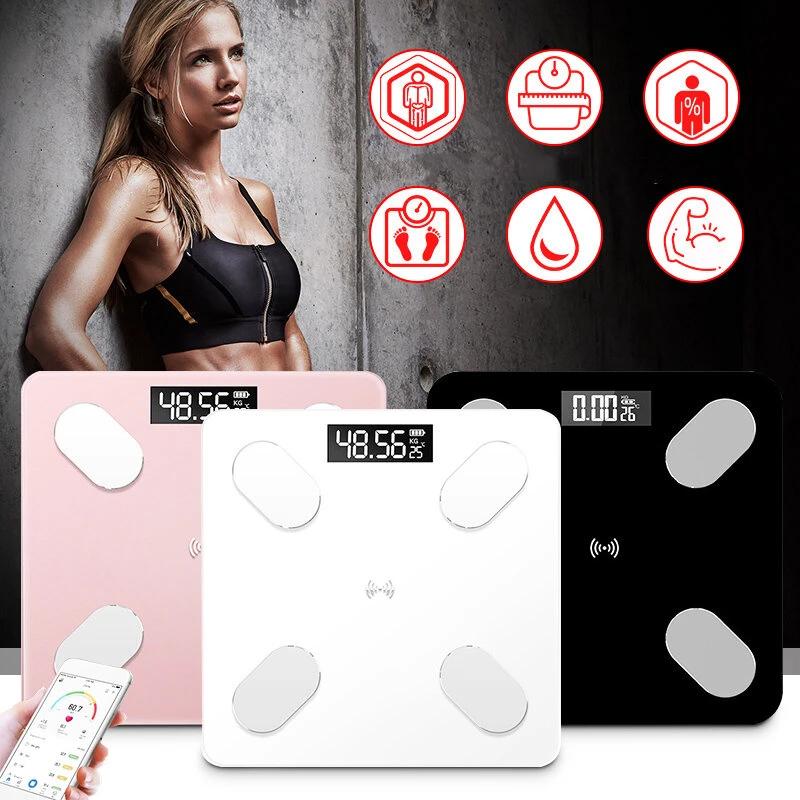 Mrosaa Digital Smart APP Electronic Weight Scale Fitness - DailySale