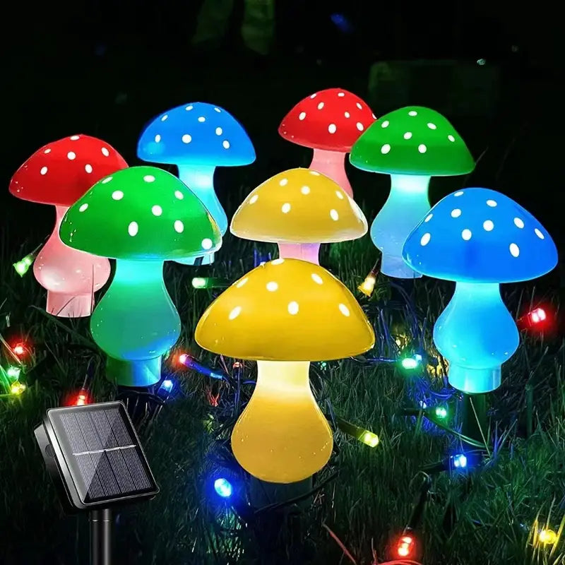 Multi-Color Changing LED Solar Mushroom Light Outdoor Lighting - DailySale