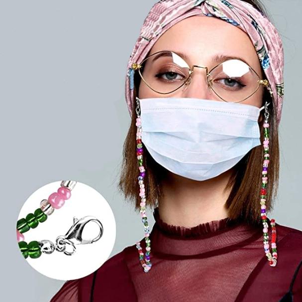 Multi-Color Face Mask Holder Beads Chain Face Masks & PPE - DailySale