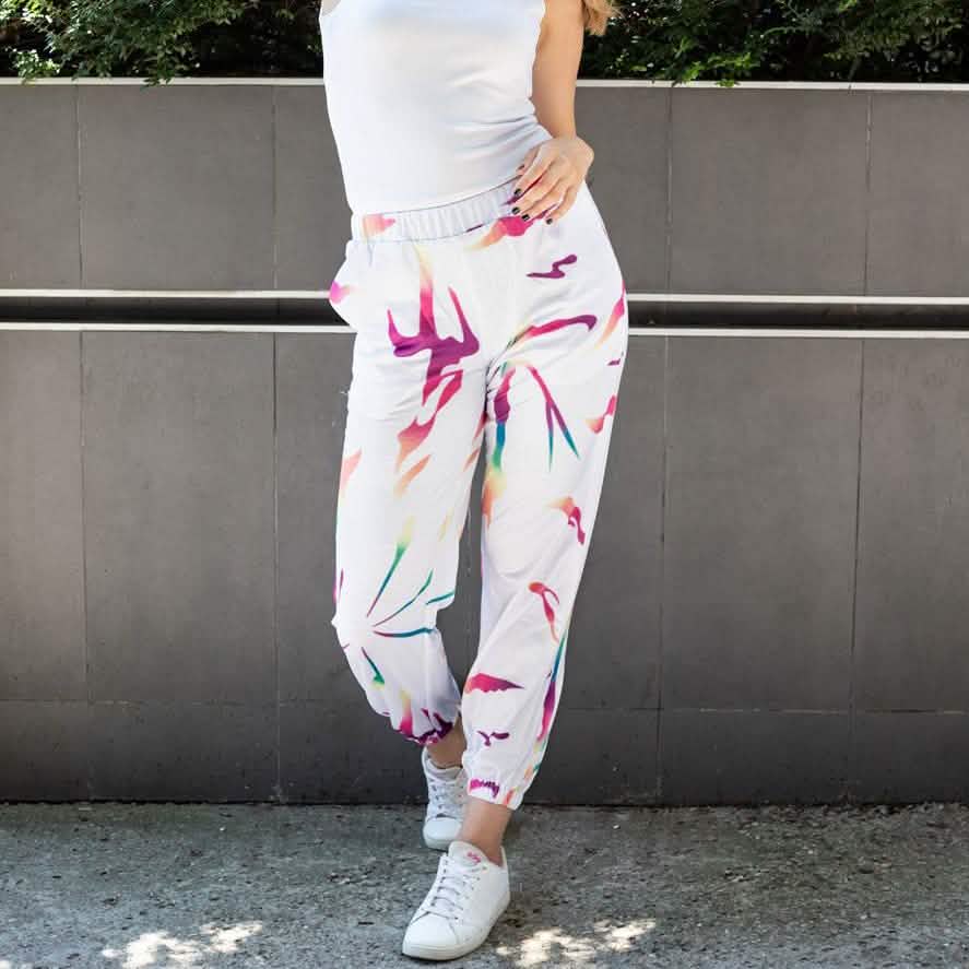 Multi-Color Tie Dye Joggers Women's Clothing - DailySale