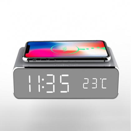Multi-Function Alarm Clock with Wireless Charging Gadgets & Accessories - DailySale