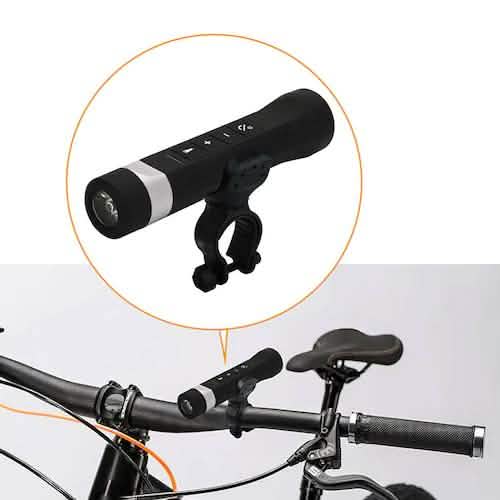Multi-Function Bike Light Flashlight Bluetooth Speaker Handsfree Mic Support Sports & Outdoors - DailySale